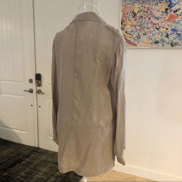 Tibi Button Iridescent Cream Colored Blazer Knit Cuffs NWT - Picture 9 of 13